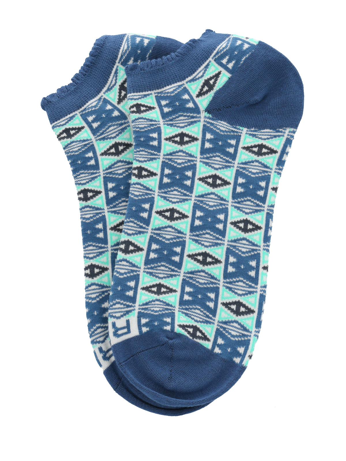 Calcetín Bambú Mujer Ped St Shapes Azul Rockford