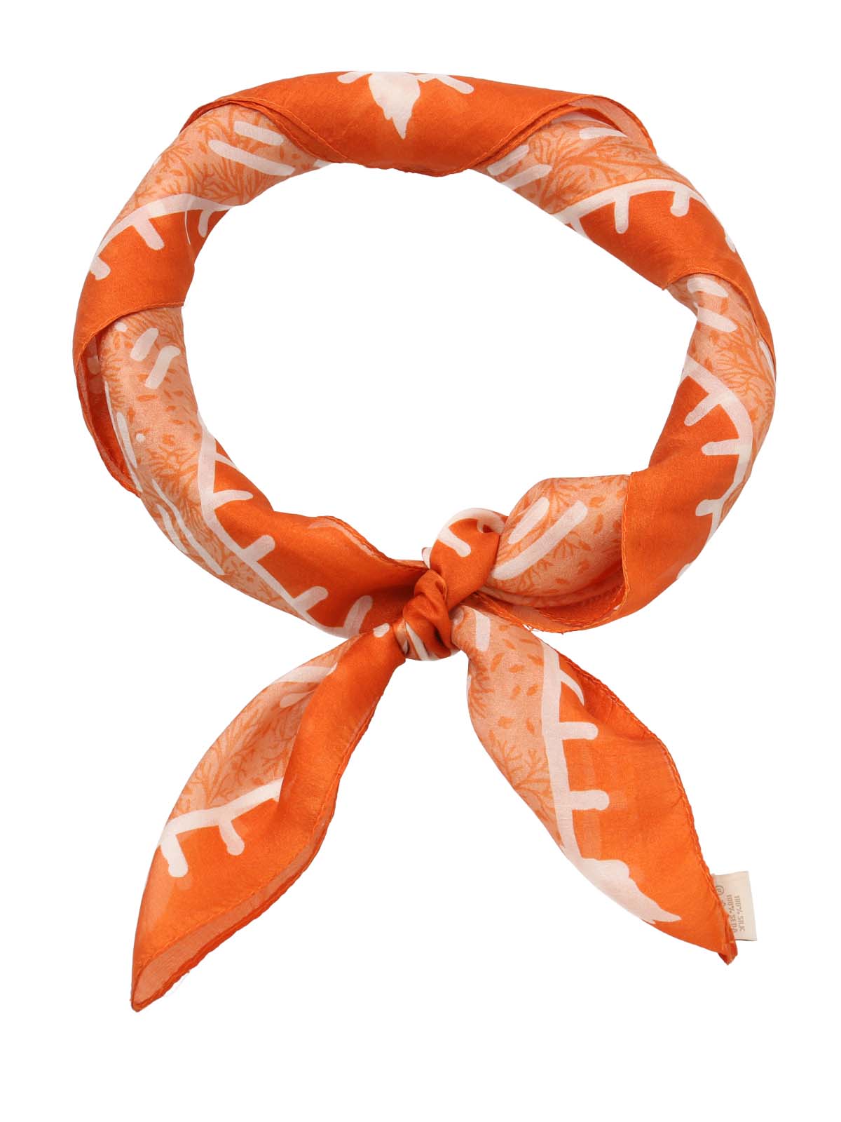 Pañuelo Seda Mujer Rkf Silk Strozzi Naranjo Rockford