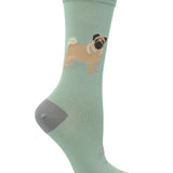 Calcetín Bambú Mujer C Pug Verde Rockford