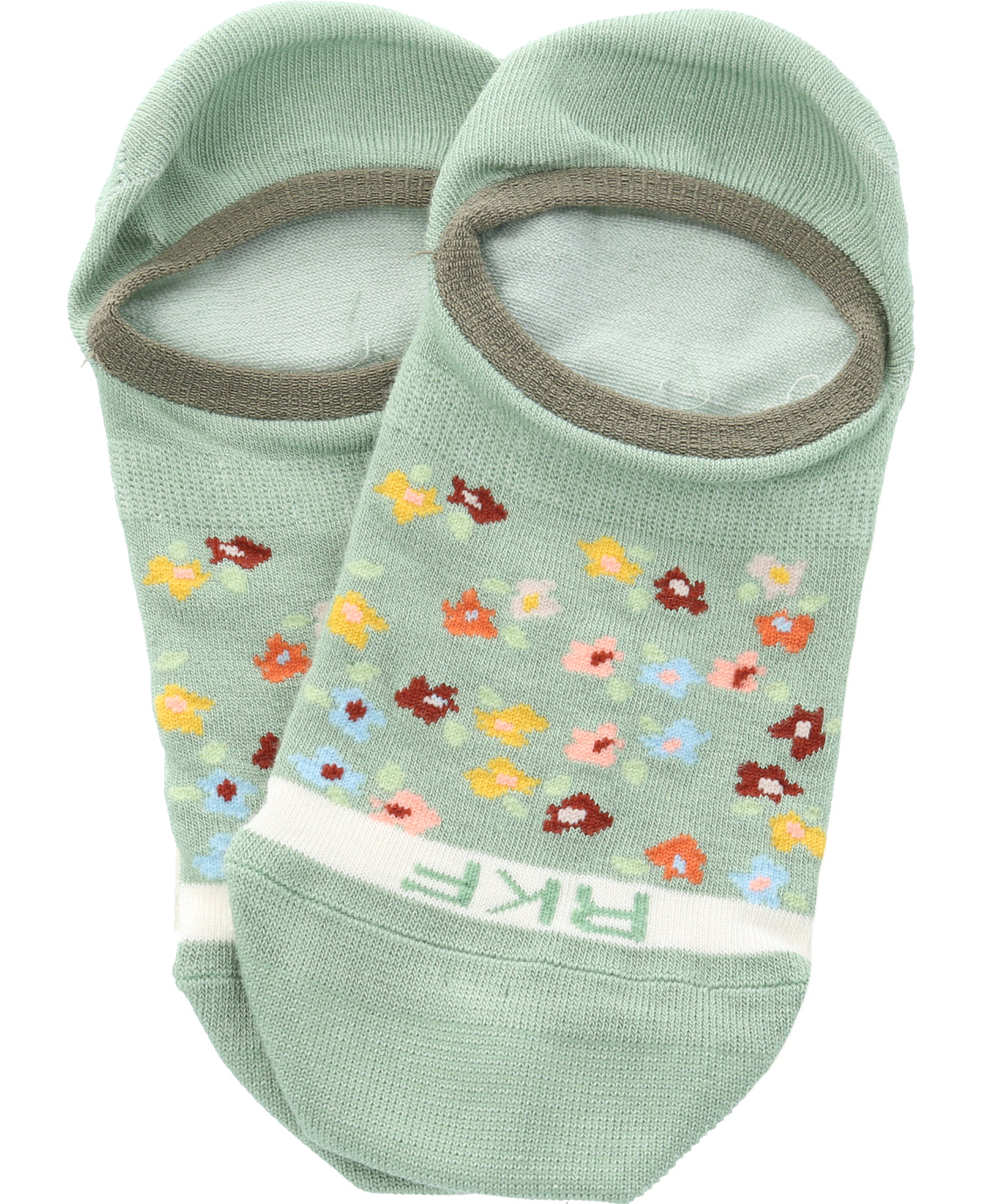 Calcetín Bambú Mujer Inv Roses Verde Rockford