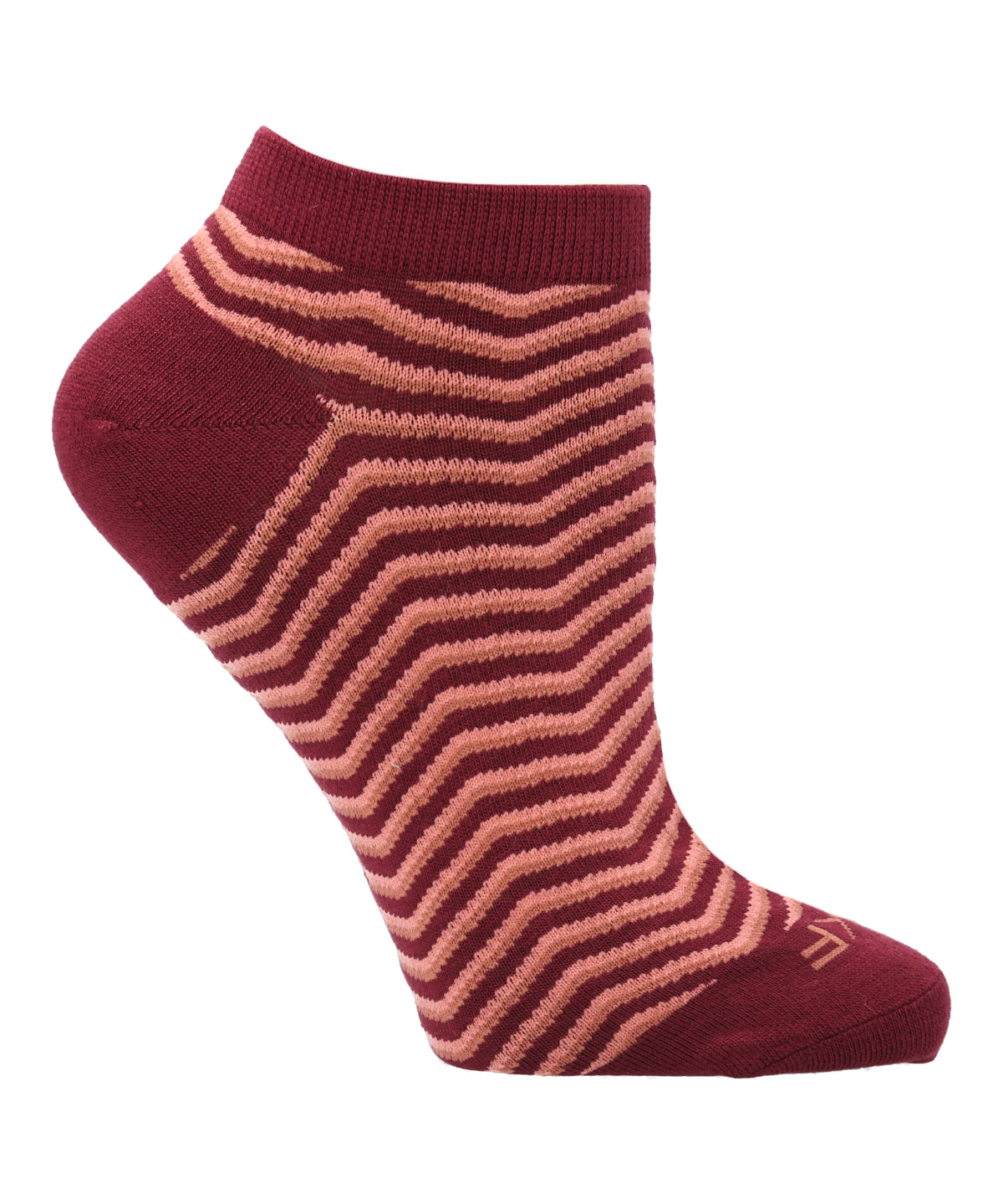 Calcetín Bambú Mujer Ped Zigzag Burdeo Rockford