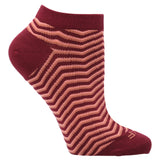 Calcetín Bambú Mujer Ped Zigzag Burdeo Rockford