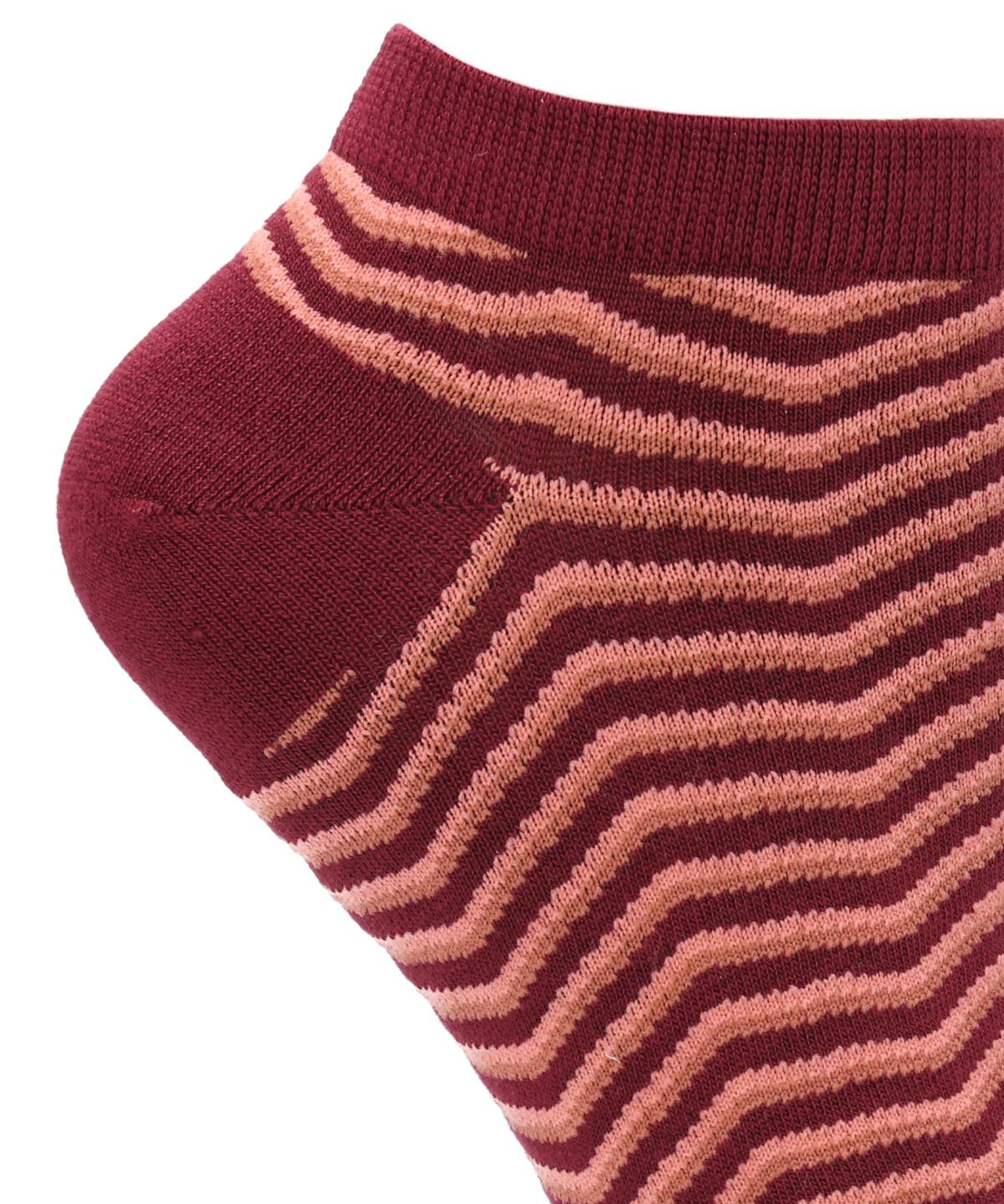 Calcetín Bambú Mujer Ped Zigzag Burdeo Rockford