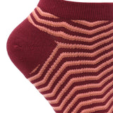 Calcetín Bambú Mujer Ped Zigzag Burdeo Rockford