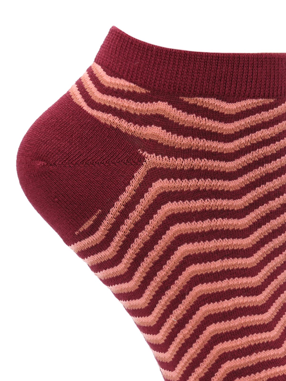 Calcetín Bambú Mujer Ped Zigzag Burdeo Rockford