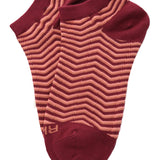 Calcetín Bambú Mujer Ped Zigzag Burdeo Rockford