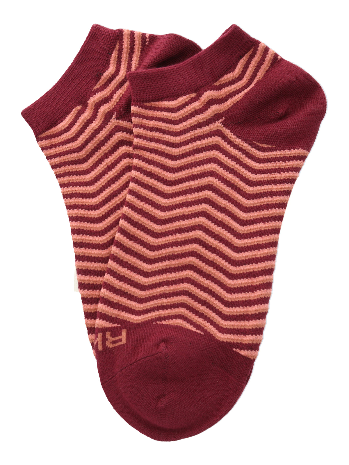Calcetín Bambú Mujer Ped Zigzag Burdeo Rockford