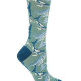 Calcetin Bambú Mujer St Whale Verde Rockford