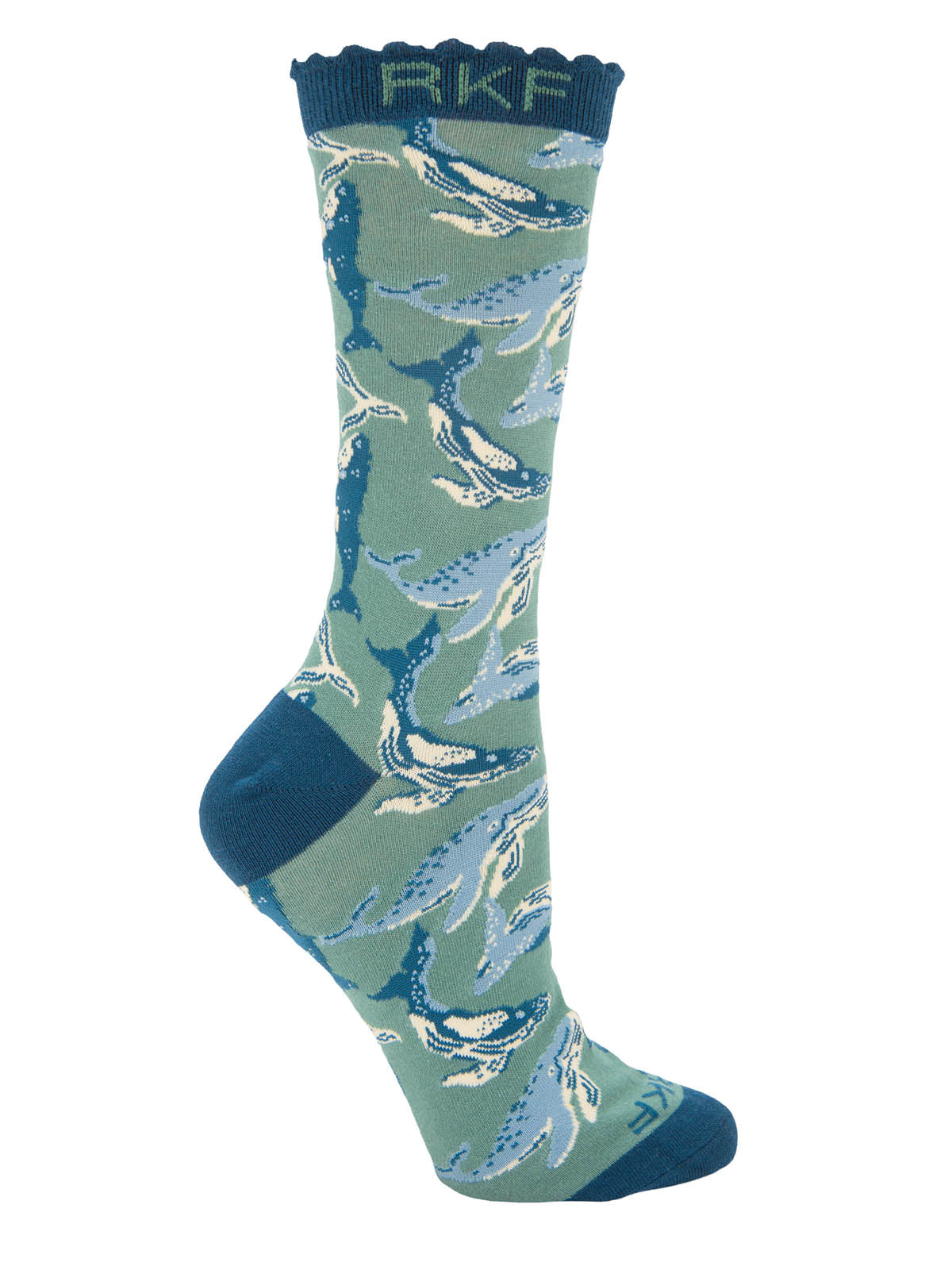 Calcetin Bambú Mujer St Whale Verde Rockford