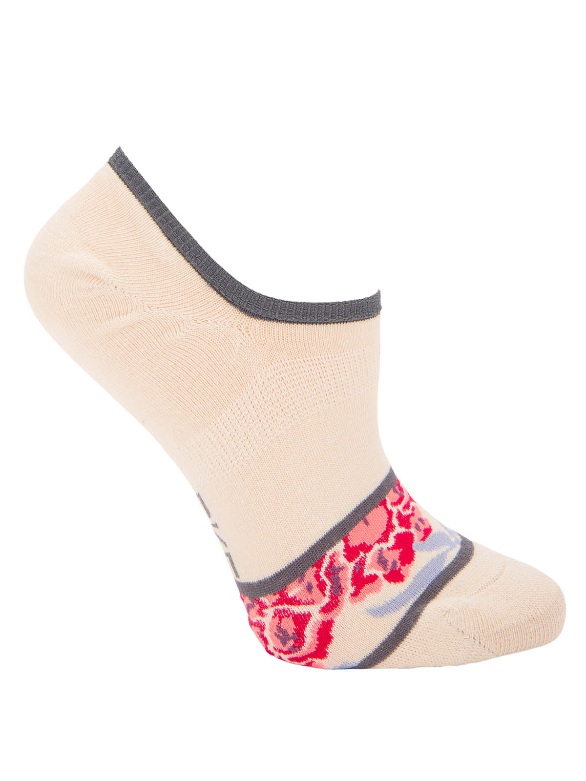 Calcetin Bambú Mujer Inv Floris Beige Rockford