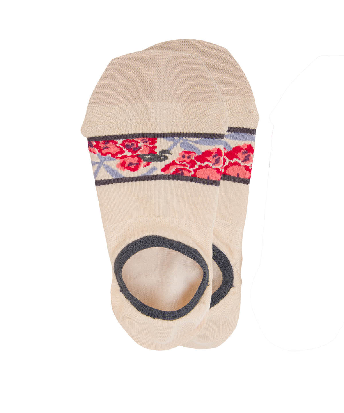 Calcetin Bambú Mujer Inv Floris Beige Rockford