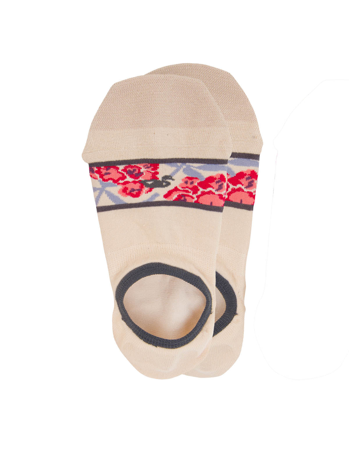 Calcetin Bambú Mujer Inv Floris Beige Rockford