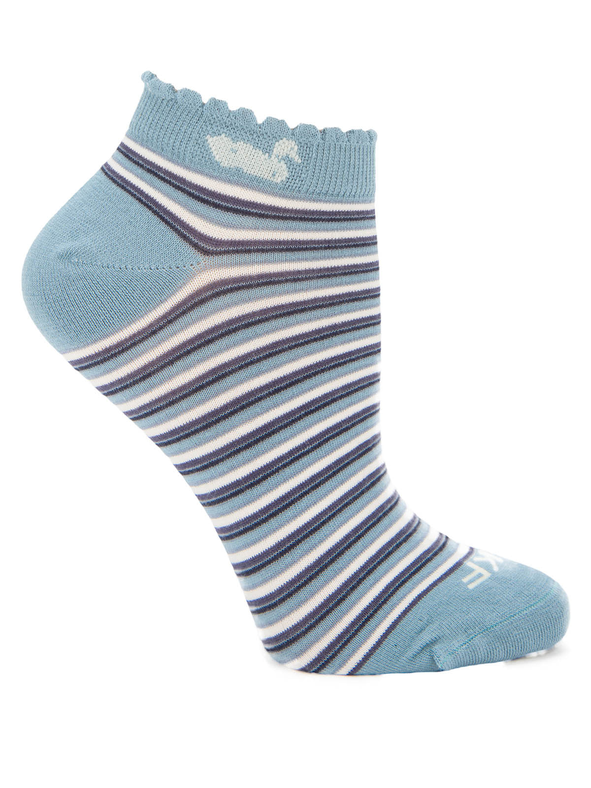 Calcetin Bambú Mujer Ped St Stripe Azul Rockford