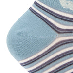 Calcetin Bambú Mujer Ped St Stripe Azul Rockford
