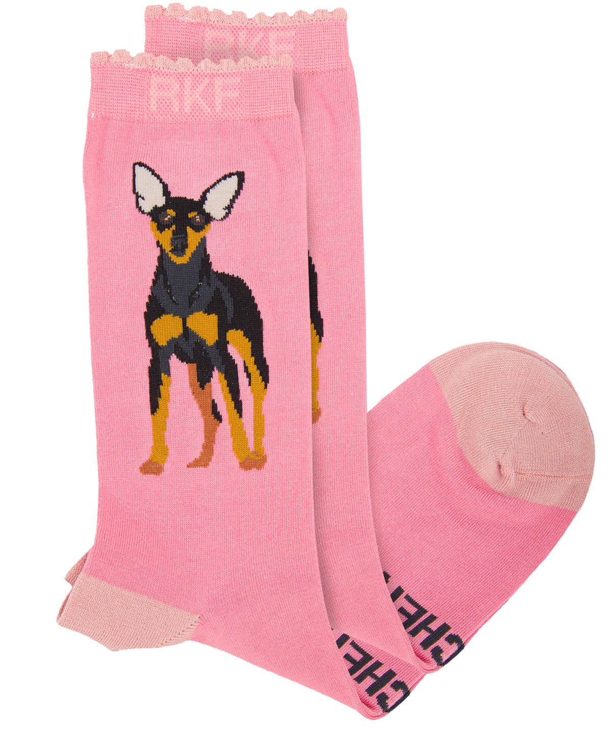 Calcetin Bambú Mujer St Pinscher Rosado Rockford