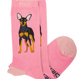 Calcetin Bambú Mujer St Pinscher Rosado Rockford