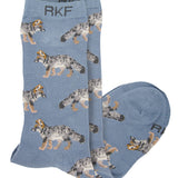 Calcetin Bambú Mujer Fox Azul Rockford