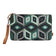 Cartera Algodon Organico Mujer Beaded Zip Bag Azul Rockford