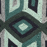 Cartera Algodon Organico Mujer Beaded Zip Bag Azul Rockford