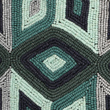 Cartera Algodon Organico Mujer Beaded Zip Bag Azul Rockford