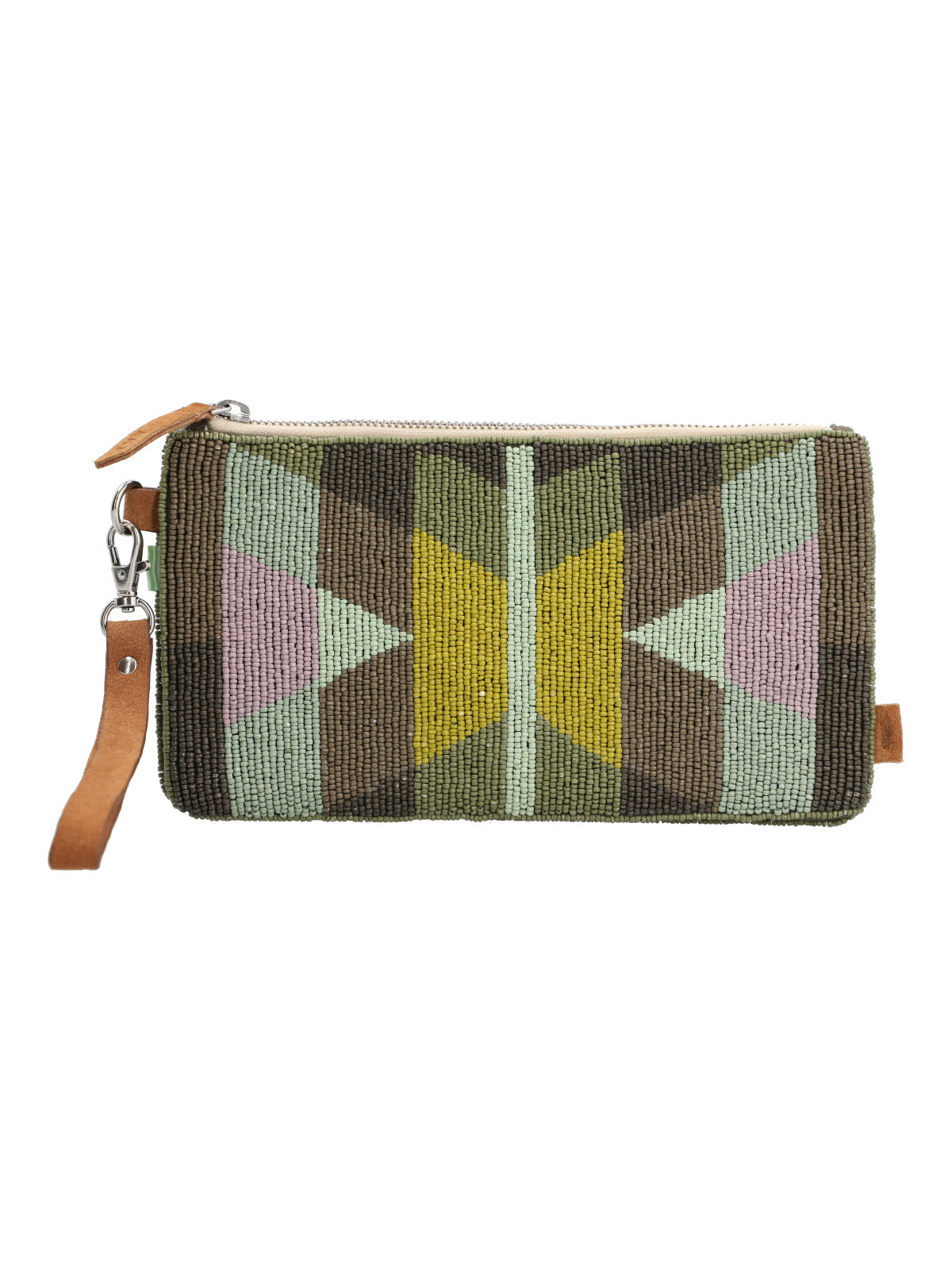 Cartera Algodon Organico Mujer Beaded Zip Bag Multicolor Rockford