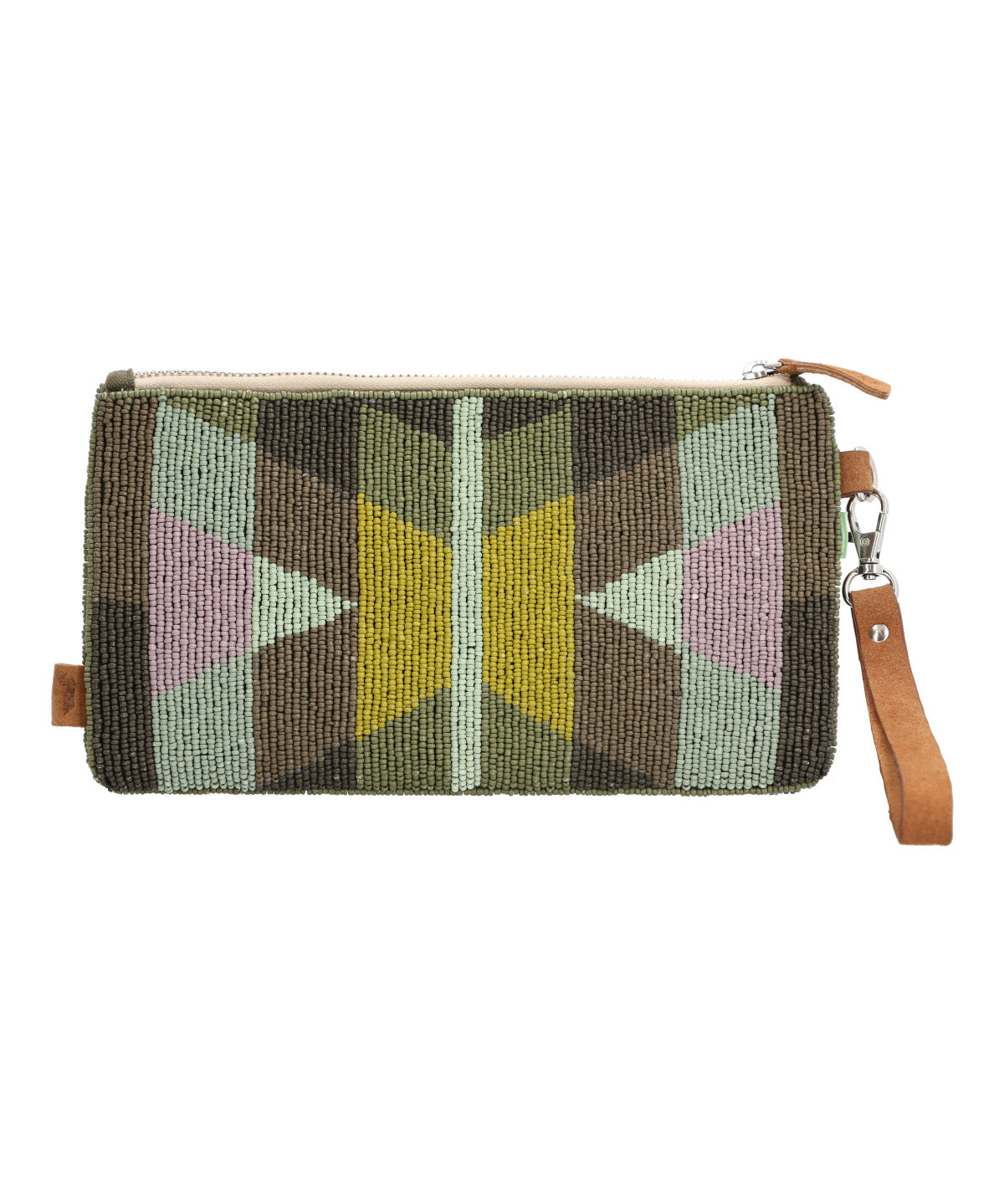 Cartera Algodon Organico Mujer Beaded Zip Bag Multicolor Rockford