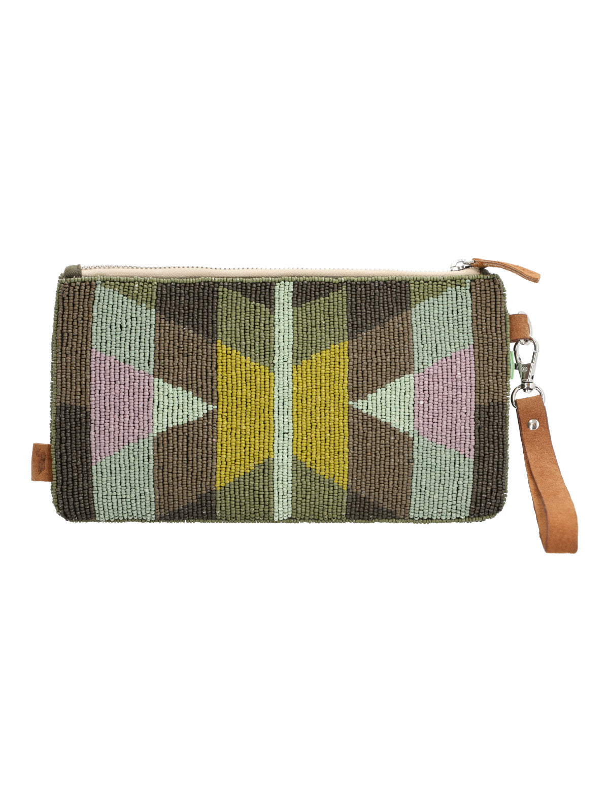 Cartera Algodon Organico Mujer Beaded Zip Bag Multicolor Rockford