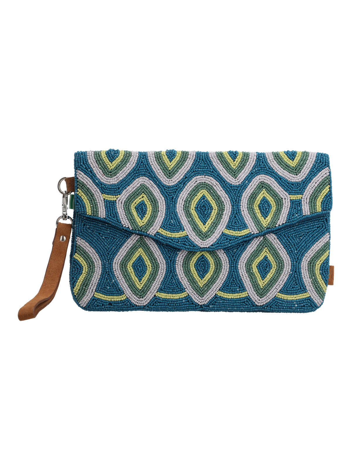 Cartera Algodon Organico Mujer Beaded Flap Bag Multicolor Rockford