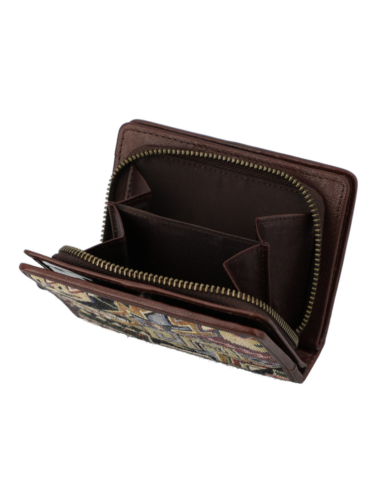 Billetera Cuero/Textil Mujer Sz Antay Multicolor Rockford