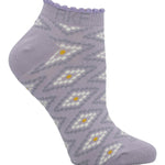Calcetin Bambú Mujer Ped St Rombo Morado Rockford