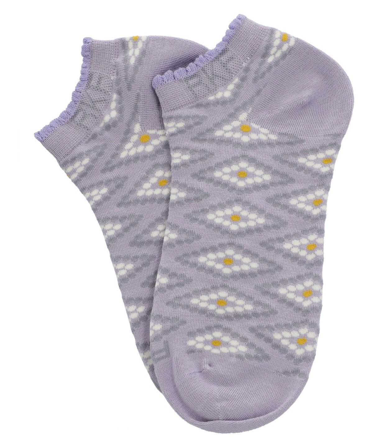 Calcetin Bambú Mujer Ped St Rombo Morado Rockford