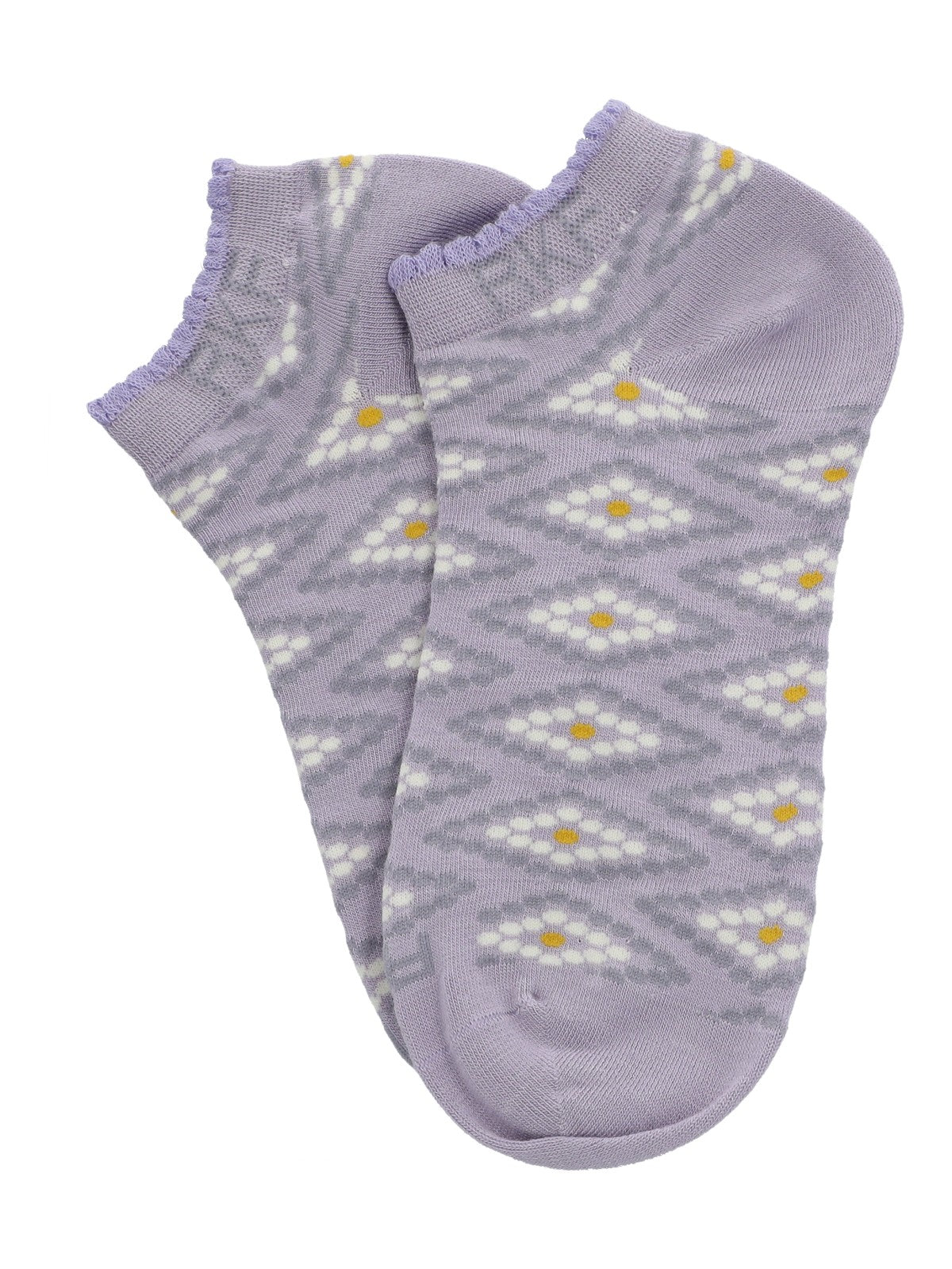 Calcetin Bambú Mujer Ped St Rombo Morado Rockford