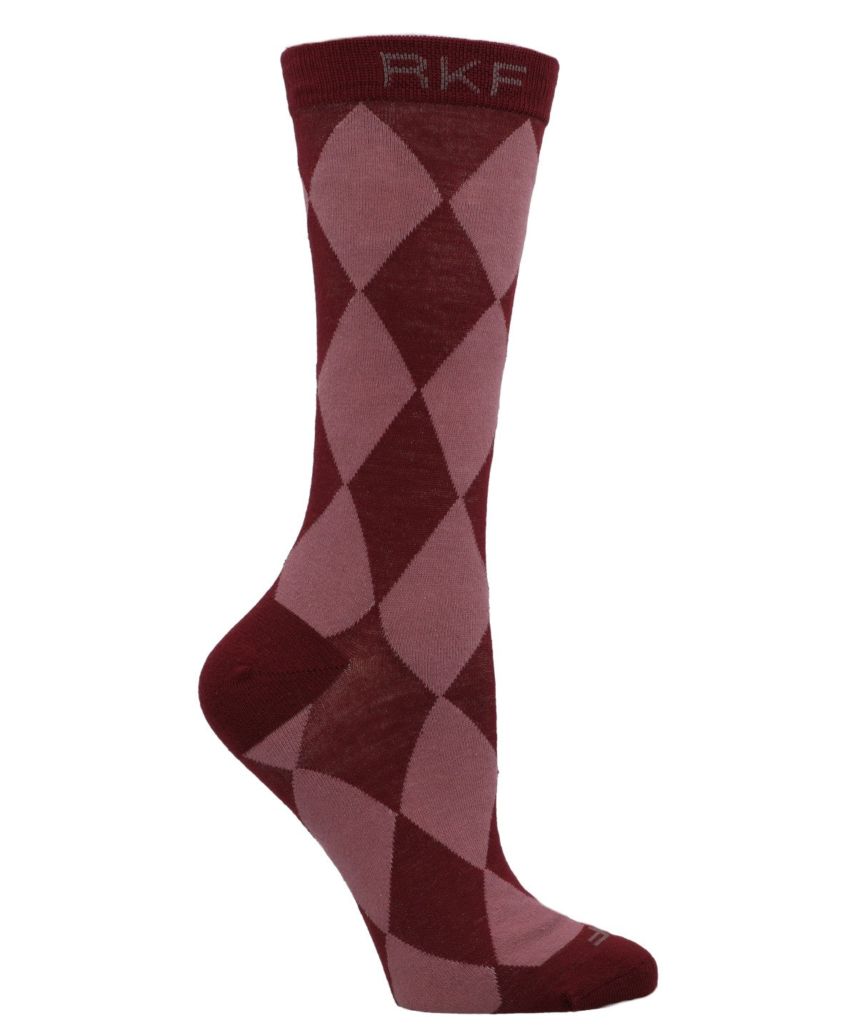 Calcetin Bambú Mujer C Argyle Rojo Rockford