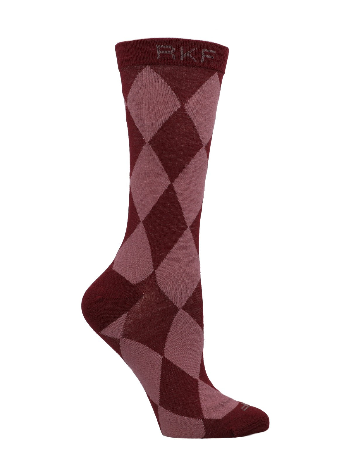 Calcetin Bambú Mujer C Argyle Rojo Rockford