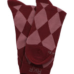 Calcetin Bambú Mujer C Argyle Rojo Rockford