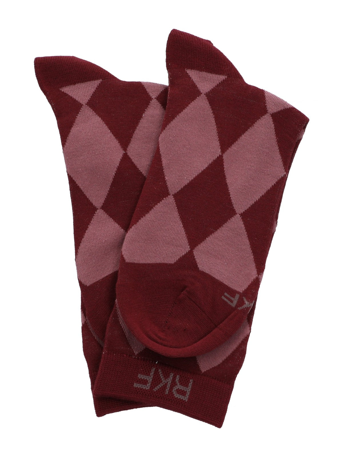 Calcetin Bambú Mujer C Argyle Rojo Rockford