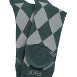 Calcetin Bambú Mujer C Argyle Verde Rockford