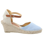 Alpargata Algodón Orgánico Mujer Monforte Celeste Rockford