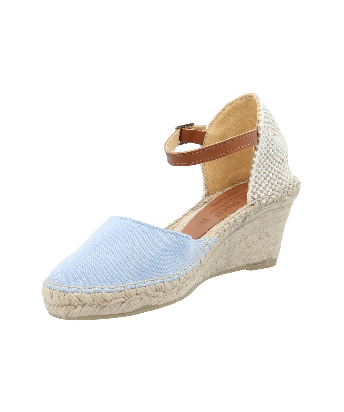 Alpargata Algodón Orgánico Mujer Monforte Celeste Rockford
