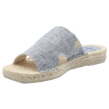 Sandalia Lino Mujer Marini Azul Rockford