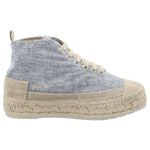 Zapatilla Con Caña Algodón Orgánico Mujer Niza Azul Rockford