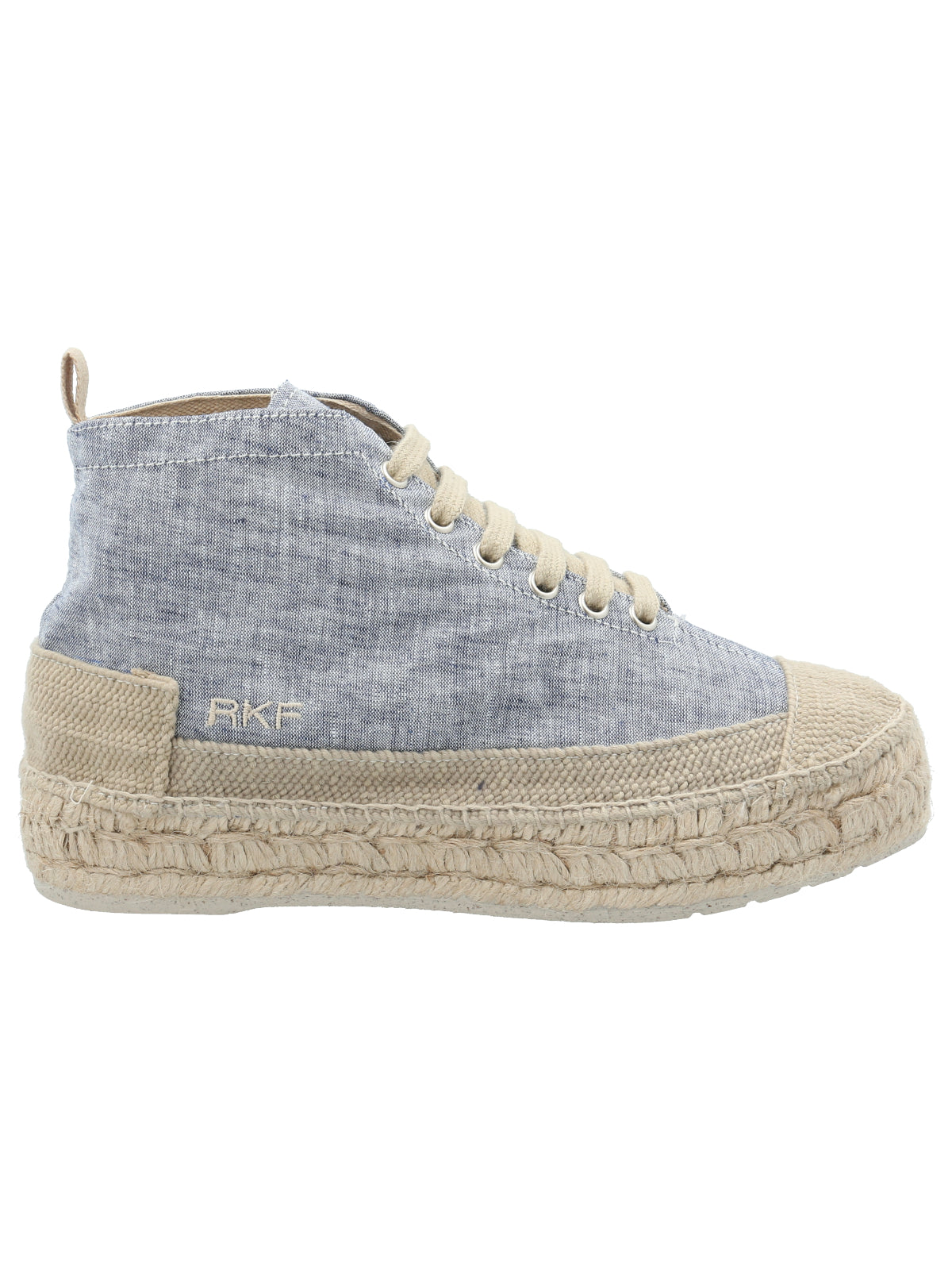Zapatilla Con Caña Algodón Orgánico Mujer Niza Azul Rockford