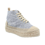 Zapatilla Con Caña Algodón Orgánico Mujer Niza Azul Rockford