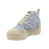 Zapatilla Con Caña Algodón Orgánico Mujer Niza Azul Rockford