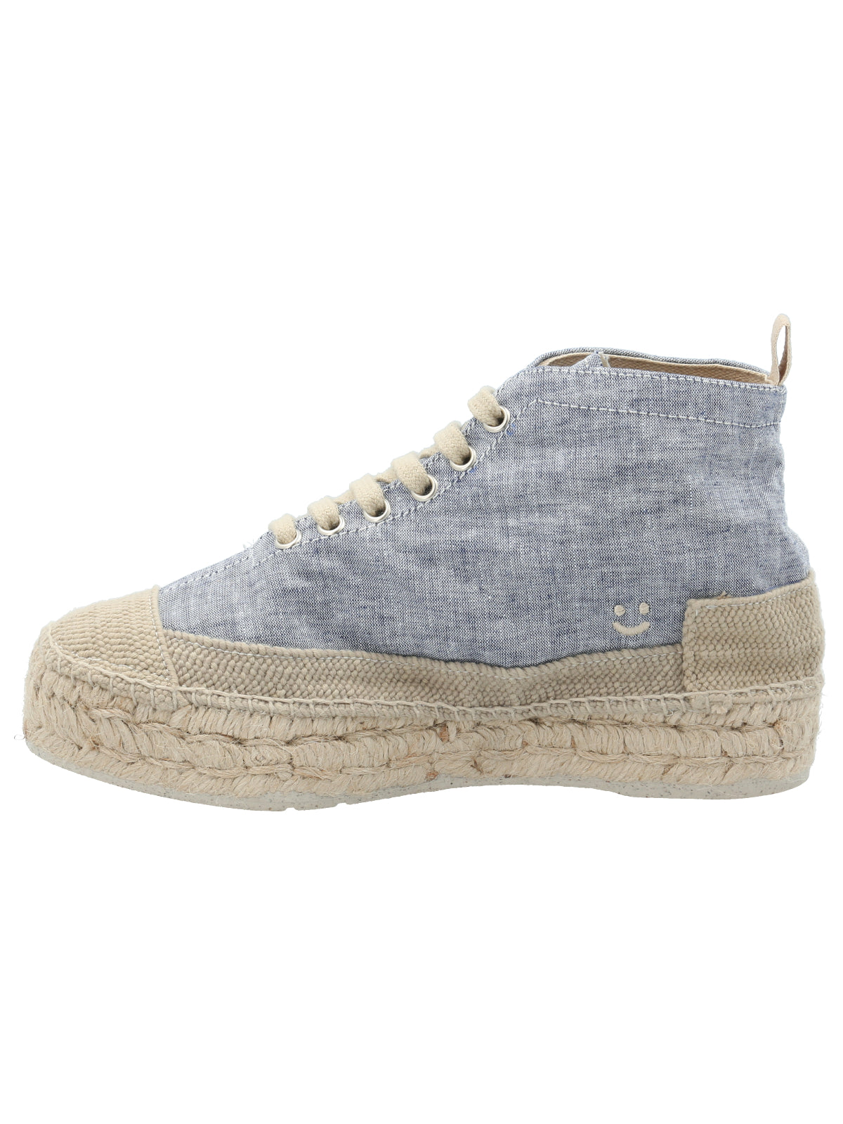 Zapatilla Con Caña Algodón Orgánico Mujer Niza Azul Rockford