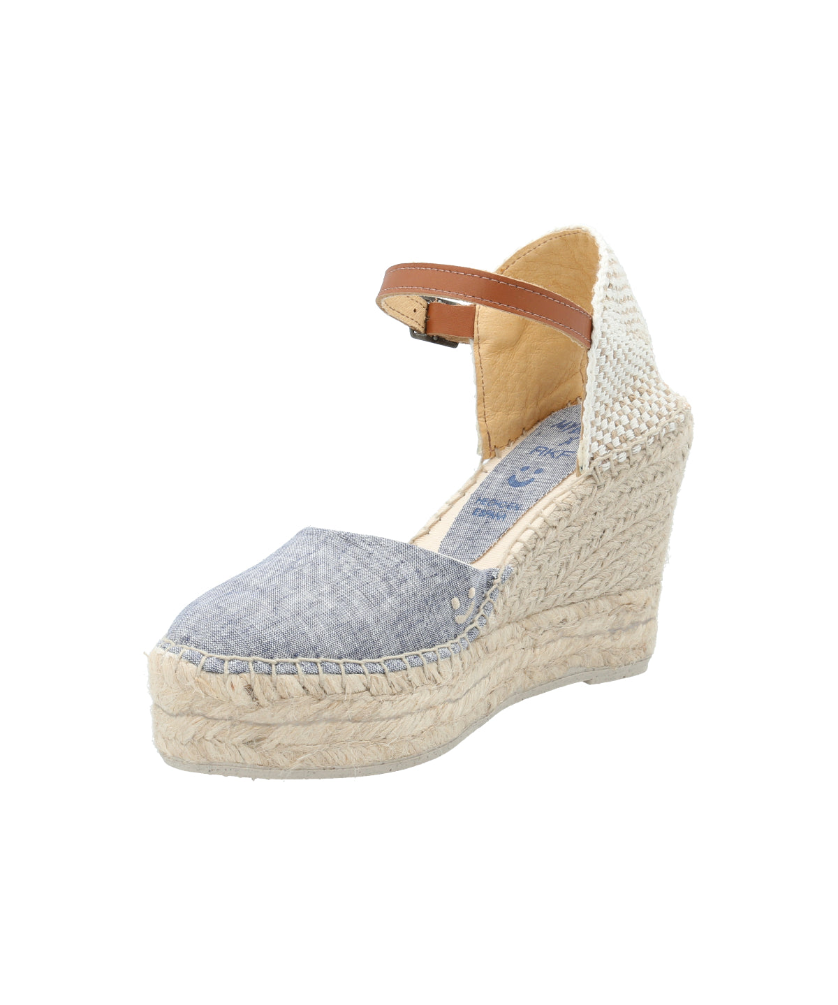 Alpargata Algodón Orgánico Mujer Tabarca Azul Rockford