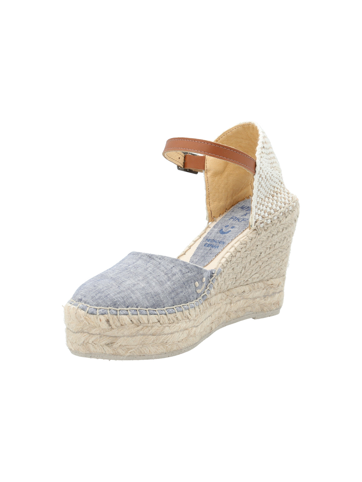 Alpargata Algodón Orgánico Mujer Tabarca Azul Rockford
