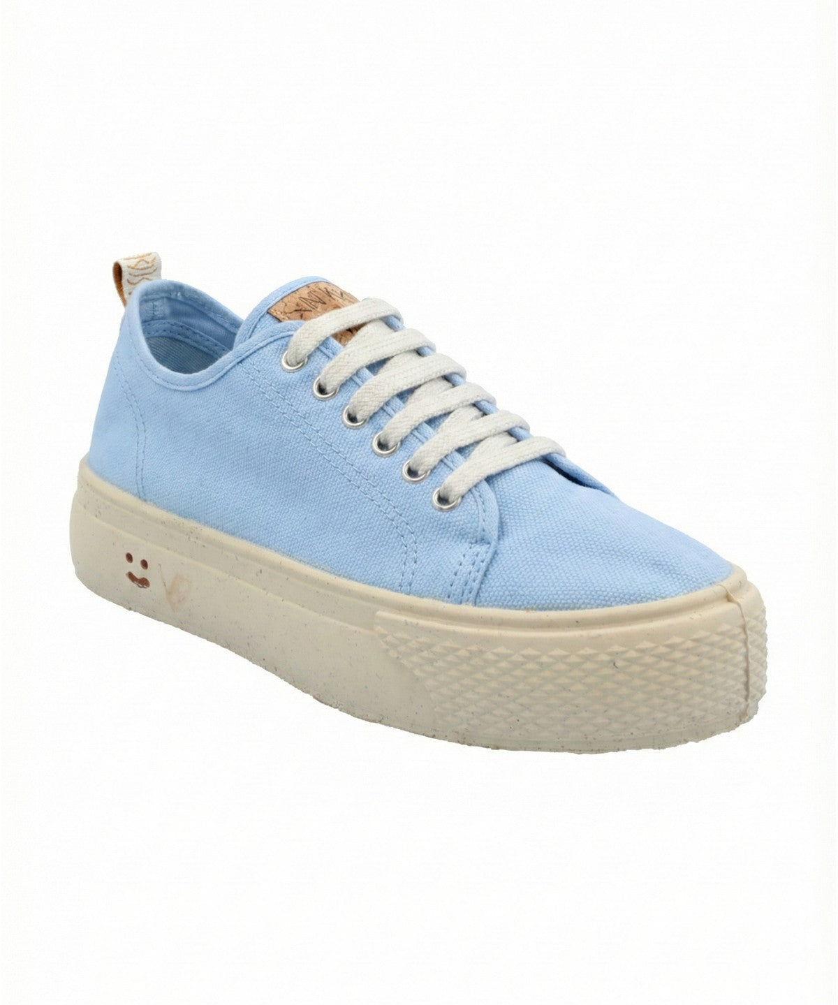 Zapatilla Algodón Orgánico Mujer Nápoles Celeste Rockford