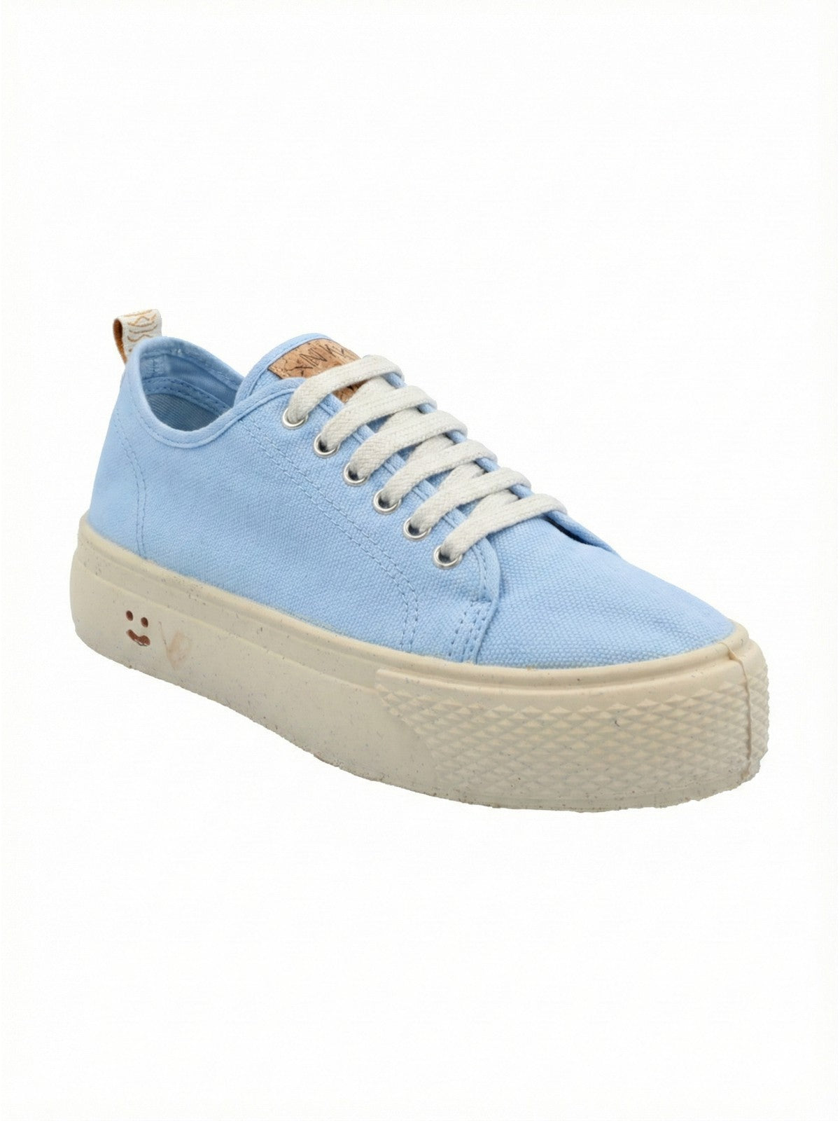 Zapatilla Algodón Orgánico Mujer Nápoles Celeste Rockford