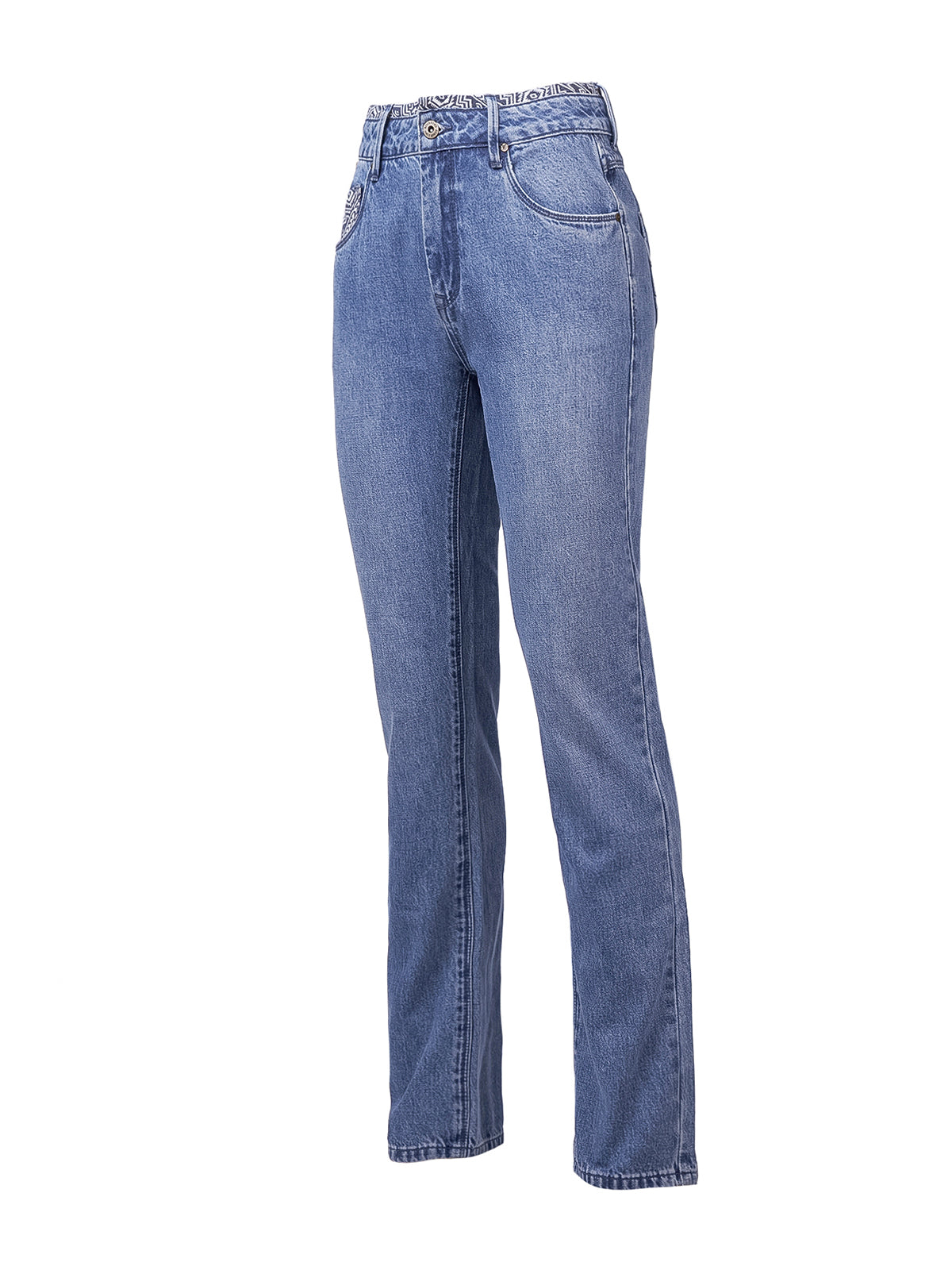 Jeans Natural Flex Mujer Oliviastripe Azul Rockford